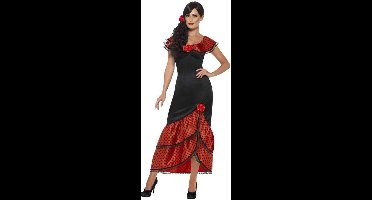 Smiffys - Flamenco Senorita Kostuum - L - Zwart/Rood