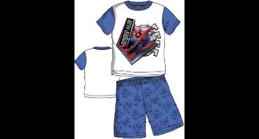 Spiderman pyjama - wit - blauw - maat 98 / 3 jaar