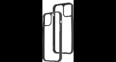 Mobiparts Rugged Clear Case geschikt voor Apple iPhone 12 Pro Max - Zwart Transparant