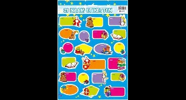 Verhaak Naametiketten Sinterklaas Junior Veelkleurig 21 Stuks
