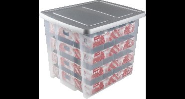 Sunware Nesta kerstballen opbergbox 45L - Voor 64 kerstballen - 46x36x36 cm