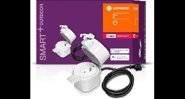 LEDVANCE Smart+ Outdoor Plug, ZigBee schaltbare Steckdose, für die Lichtsteuerung in Ihrem Smart Home, Direkt kompatibel mit Echo Plus und Echo Show (2. Gen.), Kompatibel mit Philips Hue Bridge