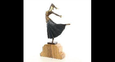 Beeld Cold Painted - Ayouta Vrouwelijke Danseres - Beeldje Vrouw - 46,9 cm hoog