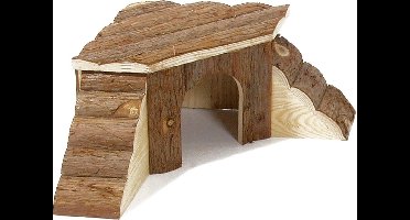 Flamingo Speelhuis knaagdier Villa  - Bruin - 16 x 15cm