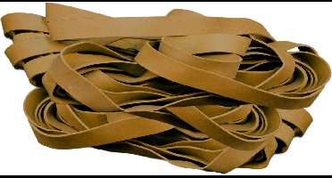 1 kg - Elastiek -  naturel - diameter 90mm - breedte 6mm - in zak - ca 375 stuks