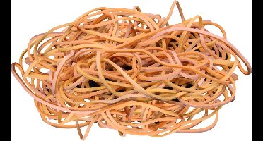 1 kg - Elastiek - naturel - diameter 200mm - breedte 3mm - in zak