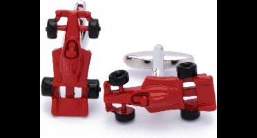Manchetknopen - Raceauto Formule 1 Rood en Zwart