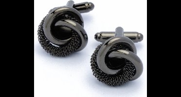 Manchetknopen - Klassiek 3 Ringen Donker Metaal