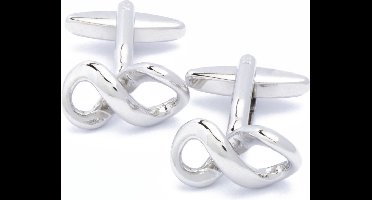 Manchetknopen - Infinity Lemniscaat Zilverkleurig