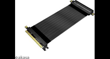 Akasa RISER BLACK X2, Premium PCIe 3.0 x 16 Riser cable 20CM