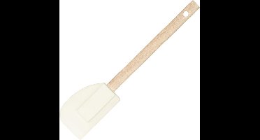 Kitchen Tools Ronde Siliconen Spatel - Beukenhout - 28cm