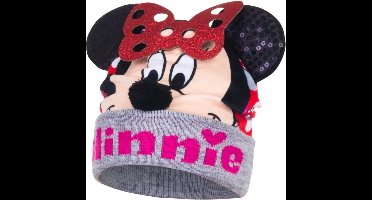 Minnie Mouse - Muts - Grijs - Maat 52 - 5-6 jaar