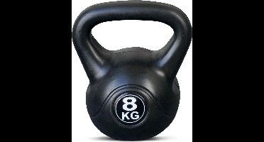 ForzaFit Kettlebell 8 kg voor binnen en buiten Kunststof Zwart