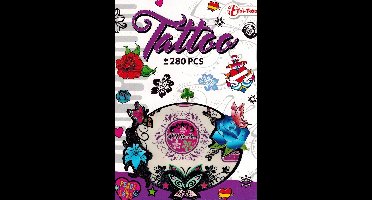 Plaktattoos voor Kinderen - Paars - 280 Delig - Tattoo