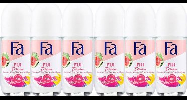 6x Fa Deo Roll-on Women - Fiji Dream 50 ml. GLAS
