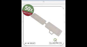 Quadrios 23CA253 23CA253 Kabelmarkeringdrager Montagemethode: Kabelbinder Markeringsvlak: 18 x 42 mm Transparant Aantal