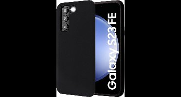 Hoesje geschikt voor Samsung Galaxy S23 FE - Mat Back Case Zwart