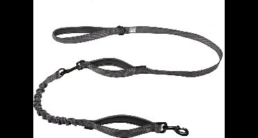 Duvo+ Ultimate Fit 2-in-1 hondenriem reflecterend | 180 cm | afkoppelbaar anti-schokdeel 60 cm 180cm - 16mm