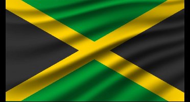 Partychimp Vlag Jamaica - 90x150 Cm - Polyester - Groen/Zwart/Geel