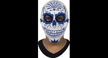 Partychimp Volledig Hoofd Masker Blue Catrin Halloween Masker voor bij Halloween Kostuum Volwassenen - Latex - One-Size