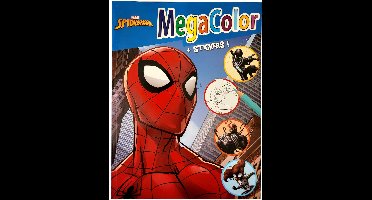 Marvel Spiderman Kleurboek - Megacolor met 125 kleurplaten en stickers
