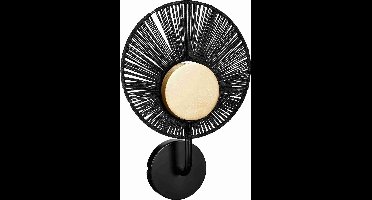 Mica Decorations Wandlamp Helge - 26x12x39 cm - Jute - Zwart
