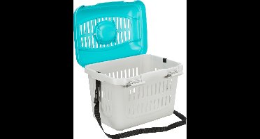 Trixie Vervoersbox Knaagdier Midi-Capri Donkergrijs / Lichtblauw 44X32X33 CM