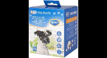 Duvo+ Muilkorf rubber zwart/rood Extra Small