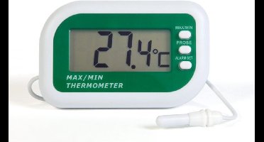 ETI - Min/Max Thermometer - Betrouwbare Temperatuur Monitoring - Met Alarm - Externe Temperatuuropnemer