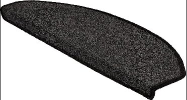 FLOORDIREKT Trapmat - London - Zelfklevend - Halfrond - Antraciet - 23,5 x 65 cm