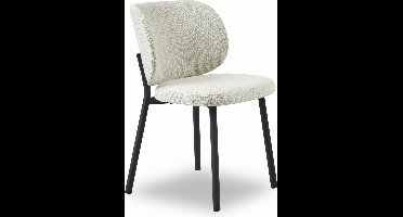 Eetkamerstoel Swan Off White Bouclé Semi-Kd - Giga Living