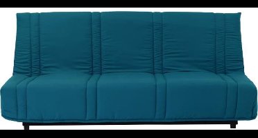 3-zits slaapbank - Eendblauw - 100% katoen - L 193 x D 92 cm - LENA