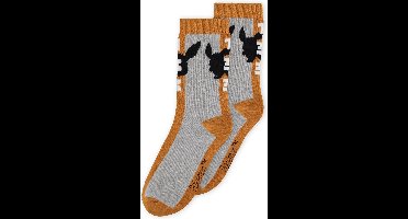 Pokémon - Eevee Sokken - 35/38 - Grijs/Bruin