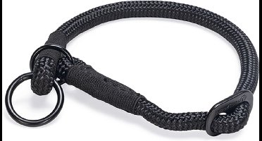 Beeztees Premium Parinca - Hondenhalsband - Rond - Nylon - Zwart - 40x1