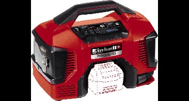 Einhell Accu Compressor PRESSITO Li Solo - Power X-Change - 18 V/Li-Ion - Aanzuigcapaciteit Hogedruk-/Lagedrukpomp: 21/380 l/min - Max. werkdruk hogedrukpomp: 11 bar - Incl. 3-delige adapterset - Excl. accu en lader