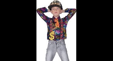 Disco glitter shirt Sem regenboog kleuren kinderen