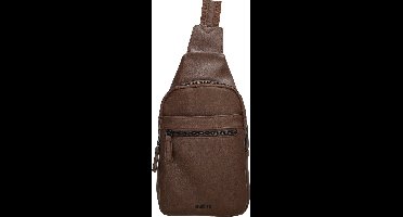 Beagles Toledo Crossbody Schoudertas Premium Leatherlook Handige Vakken - Donkerbruin