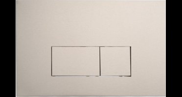 QeramiQ Push Metal Bedieningsplaat - voor Geberit UP320 inbouwreservoir - dualflush - rechthoekige knoppen - metaal wit mat
