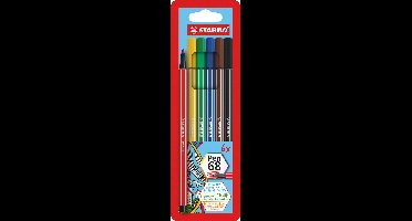 STABILO Pen 68 - Premium Viltstift - Etui Met 6 Kleuren