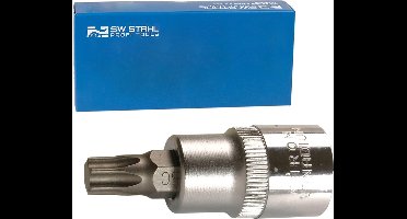 SW-Stahl 05243L schroevendraaierbit, 1/2 I T-profiel I T30 x 53mm I schroevendraaierbit voor Torx I zeskantinzet