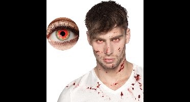 Boland - Paar 3-maandslenzen Bloodshot - Volwassenen - Halloween en Horror - Halloween contactlenzen - Horror