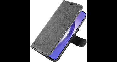 Just in Case hoesje geschikt voor Samsung Galaxy A55 Hoesje met Pasjeshouder - Premium Bookcase - Grijs