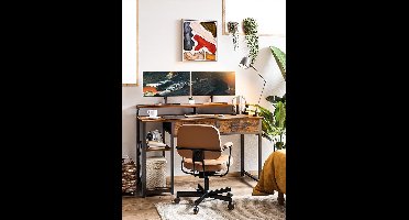 monitorstandaard, pc-tafel, gamingtafel voor thuiskantoor, Bureau, computertafel 120 x 50 x 87 cm