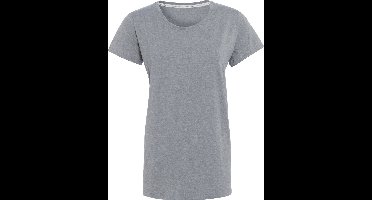 Knit Factory Lily Shirt - Dames shirt met ronde hals - T-shirt met korte mouwen - Shirt voor het voorjaar en de zomer - Superzacht - Shirt gemaakt van 96% viscose & 4% elastaan - Licht Grijs - S