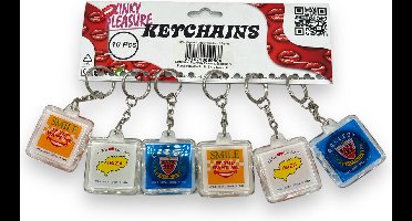 Sleutelhanger Condoom Met Leuke Opdruk 6 Stuks