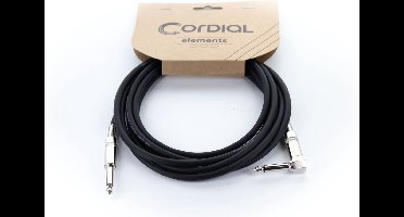 Cordial EL PR Elements Instrumentenkabel 6.3 mm Jack Recht/Haaks Zwart