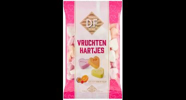 DF - Vruchtenhartjes - 1 x 200 gram - Valentijn cadeautje voor vrouwen en Mannen - Valentijn decoratie - Cadeau - Valentijnsdag love you - Snoep - Snoepgoed - Moederdag