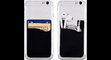 *** 2 stuks Universele Pasjeshouder voor Mobiele Telefoons en Tablets - Geschikt voor Bankkaarten - Zwart - iPhone, Samsung en meer!