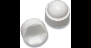 M6 moerkap Wit - Voor moeren en bouten - Afdekdop - 10 stuks