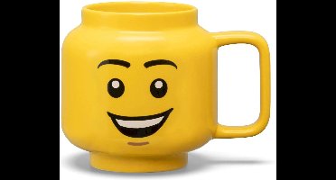 LEGO - Keramische Mok Hoofd Happy Boy 530 ml - Aardewerk - Geel